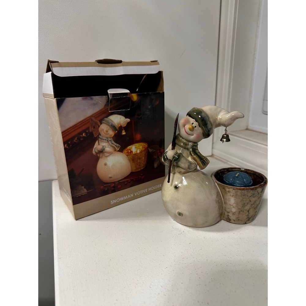 Kirkland Signature Snowman Votive Candle Holder.